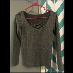 Heather/ charcoal grey long sleeve shirt